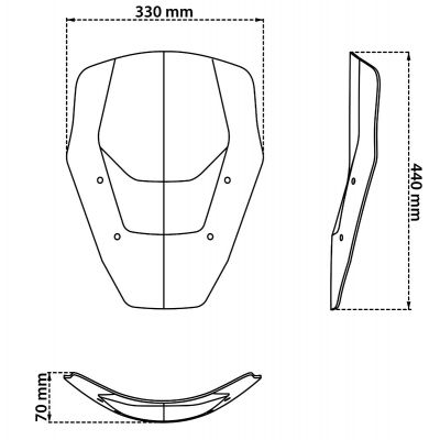 ISOTTA Cupolino Master versione senza radar Trasparente per BMW R 1300 GS / ADVENTURE 2023 / 2025