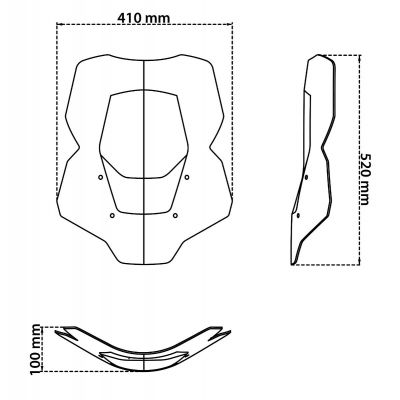 ISOTTA Cupolino Odysseus Plus versione senza radar Trasparente per BMW R 1300 GS / ADVENTURE 2023 / 2025