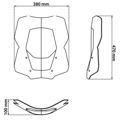 ISOTTA Cupolino Odysseus Plus versione con radar Trasparente per BMW R 1300 GS / ADVENTURE 2023 / 2025