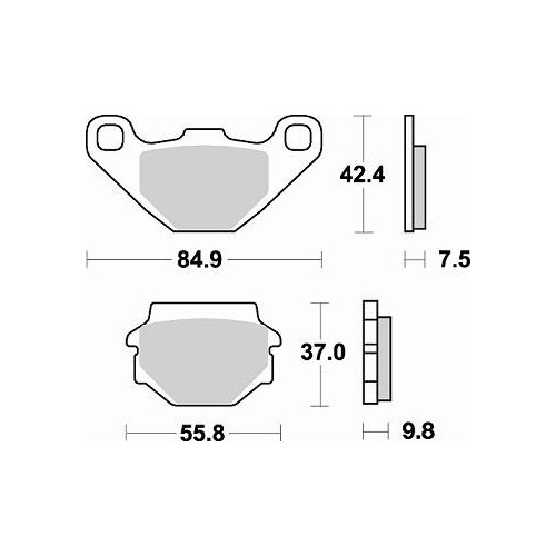 BRAKING 669CM44 coppia pastiglie freno posteriore CM44 per APRILIA SX 125 2008 / 2013