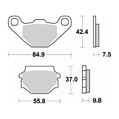 BRAKING 669CM44 coppia pastiglie freno posteriore CM44 per APRILIA SX 125 2008 / 2013