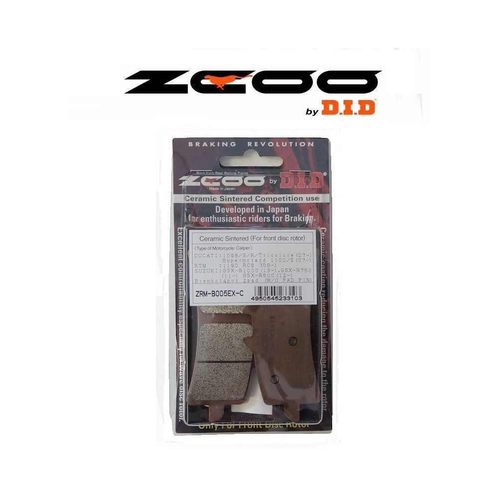 ZCOO B005 EXC - COPPIA PASTIGLIE FRENO ANTERIORE