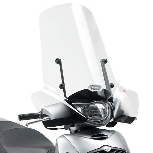 GIVI Parabrezza trasparente 62 x 67,5 cm per HONDA SH 125 i - SH 150 i 2005 / 2012