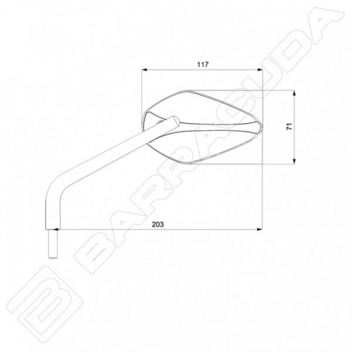 BARRACUDA RETROVISORI A-VERSION UNIVERSALI PER MOTO NAKED SCOOTER